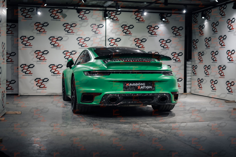 KarboniZation Porsche 911 (992) Turbo (-S) Задний Диффузор для Спорт Выхлопа KarboniZation Porsche 911 (992) Turbo (-S) Задний Диффузор для Спорт Выхлопа